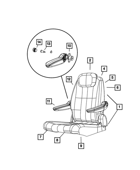 Rear Seats - Second Row for 2009 Chrysler Town & Country #9