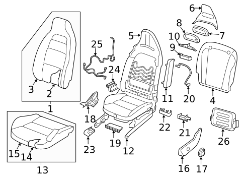 Driver Seat Components for 2018 INFINITI QX30 #0