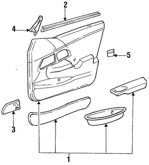 Front Door for 1992 Ford Taurus #1