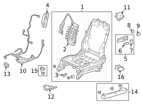 Tracks & Components for 2017 Acura TLX #1