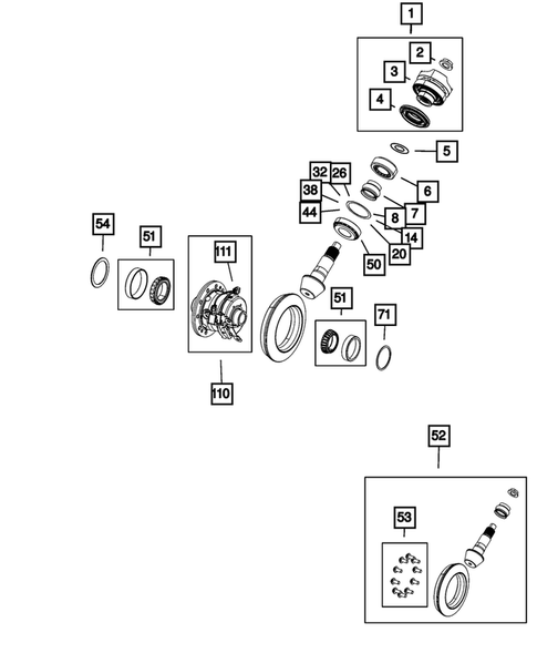 Rear Axle: Housing, Differential and Vent for 2020 Jeep Gladiator #2