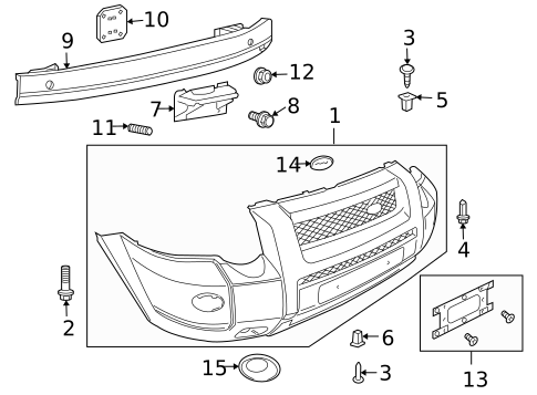 Bumper & Components - Front for 2004 Land Rover Freelander #0