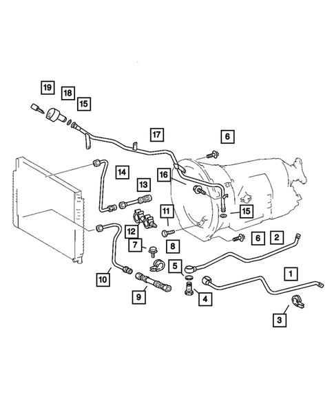Lines, Transmission Oil Cooler for 2005 Dodge Sprinter 3500 #0