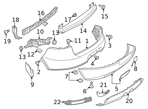 Bumper & Components - Rear for 2008 Volkswagen R32 #0