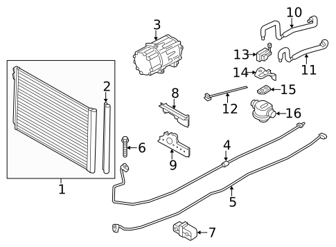 Condenser, Compressor & Lines for 2011 BMW 750Li #0