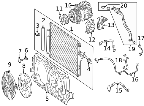 Condenser, Compressor & Lines for 2017 Mercedes-Benz Sprinter 2500 #0