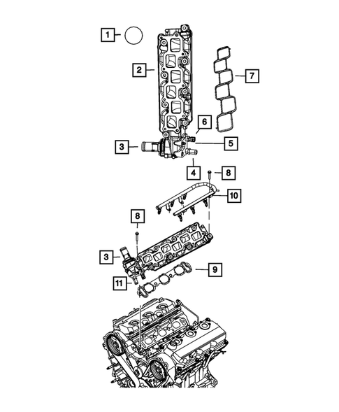 Manifolds and Vacuum Fittings for 2008 Dodge Avenger #2