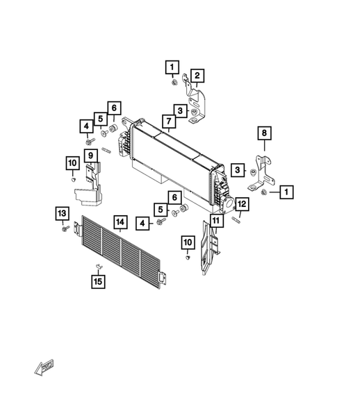 Radiator and Related Parts; Charge Air Cooler for 2018 Fiat 124 Spider #0