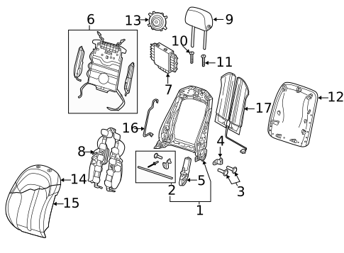 Front Seat Components for 2022 Audi A6 Quattro #4