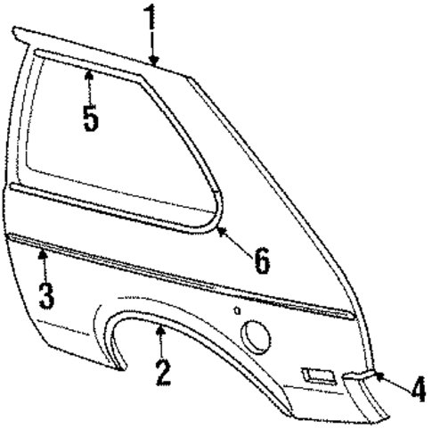 Quarter Panel & Components for 1984 Chevrolet Chevette #0