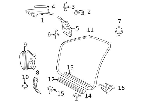 Interior Trim - Pillars for 2000 BMW 323Ci #0