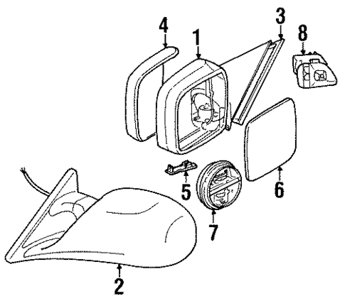 Outside Mirrors for 1998 BMW 328i #0