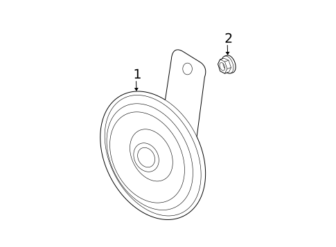 Horn for 2021 Nissan Versa #0