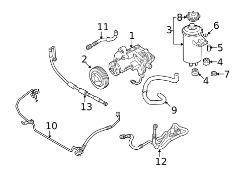 Pump & Hoses for 2007 BMW X5 #1