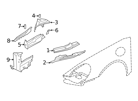 Structural Components & Rails for 2016 Porsche 911 #3