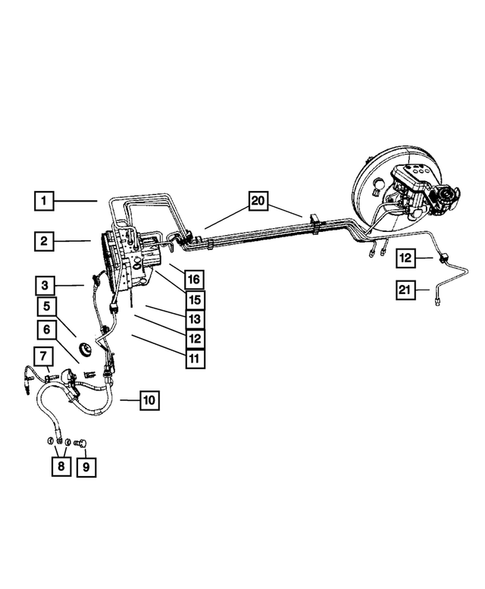 Hydraulic Control Unit, Brake Tubes and Hoses for 2011 Jeep Patriot #1