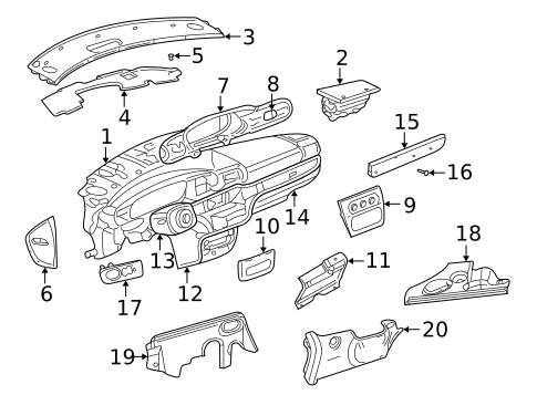 Instrument Panel for 2003 Chrysler Sebring #0