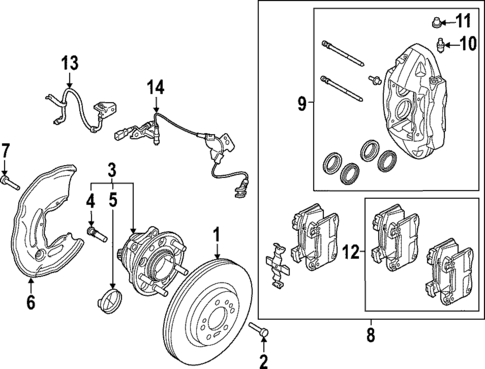 Front Brakes for 2022 Kia Stinger #4