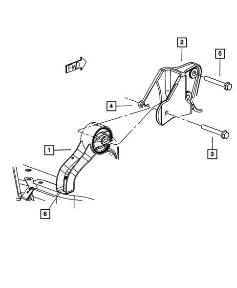 Engine Mounting for 2009 Jeep Compass #2