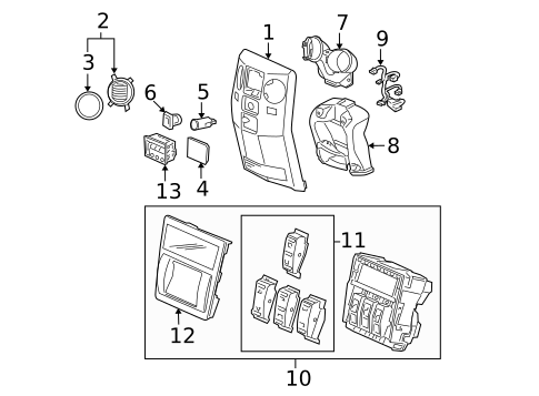 Center Console for 2015 Honda Pilot #1