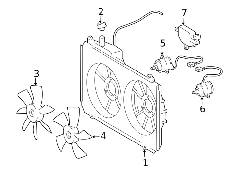 Cooling Fan for 2005 Toyota Sienna #0