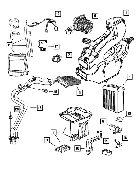 Air Conditioner and Heater Units for 2004 Chrysler Town & Country #2