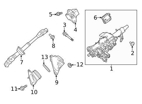 Steering Column Assembly for 2023 Lexus NX350h #1