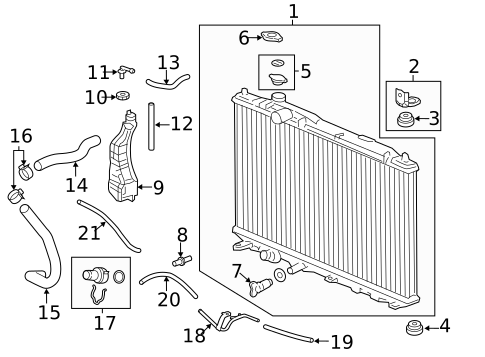 Radiator & Components for 2013 Acura ILX #0