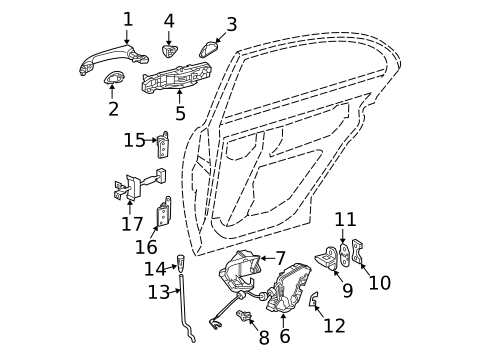 Lock & Hardware for 2009 Mercedes-Benz E320 #4