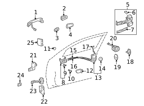 Lock & Hardware for 2011 Lexus GS450h #0