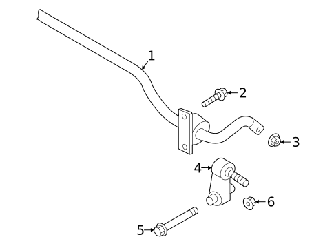 Stabilizer Bar & Components for 2019 Volkswagen Tiguan #0