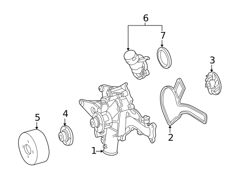 Water Pump for 2004 Mercedes-Benz C320 #1