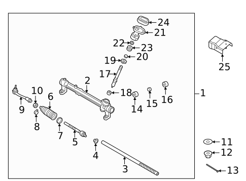 Steering Gear & Linkage for 2022 Hyundai Tucson #0