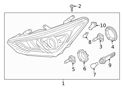 Bulbs - Chassis for 2017 Hyundai Santa Fe Sport #1