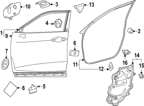 Door & Components for 2025 Lexus TX500h #1
