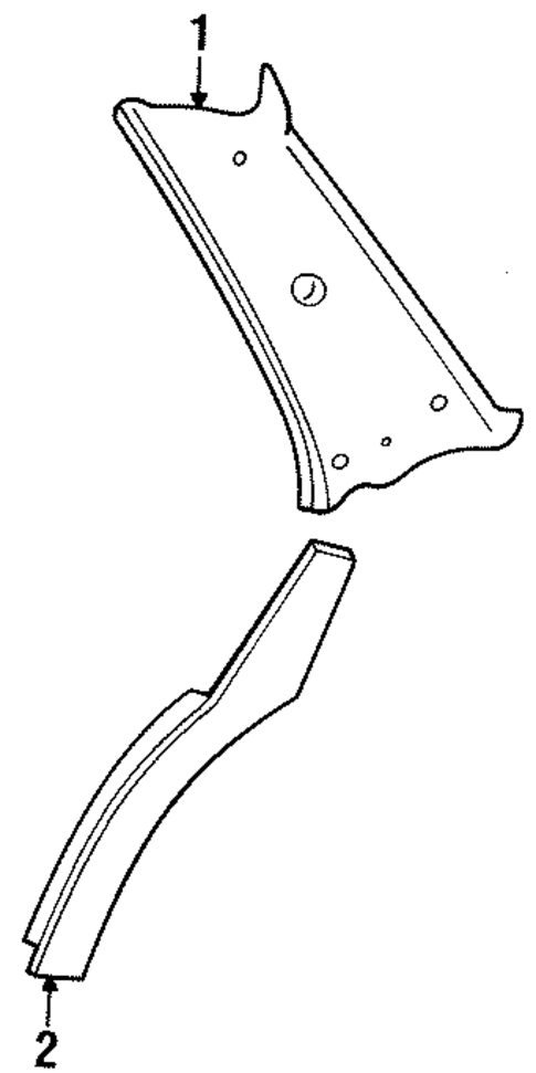 Interior Trim - Quarter Panels for 1994 Ford Escort #1