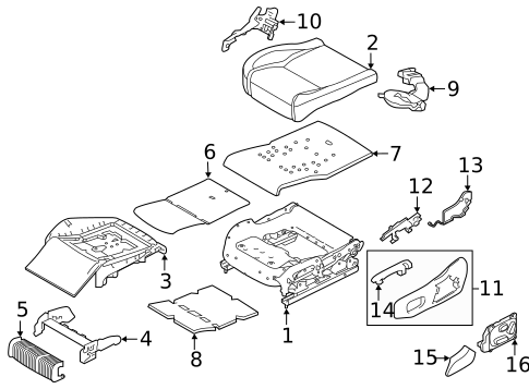 Driver Seat Components for 2022 Land Rover Range Rover Sport #1