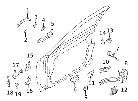Front Door for 2013 Hyundai Equus #1