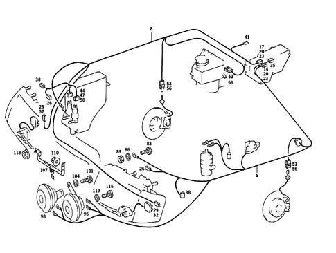 Headlamp Cable Harness and Horn for 1990 Mercedes-Benz 190E #0