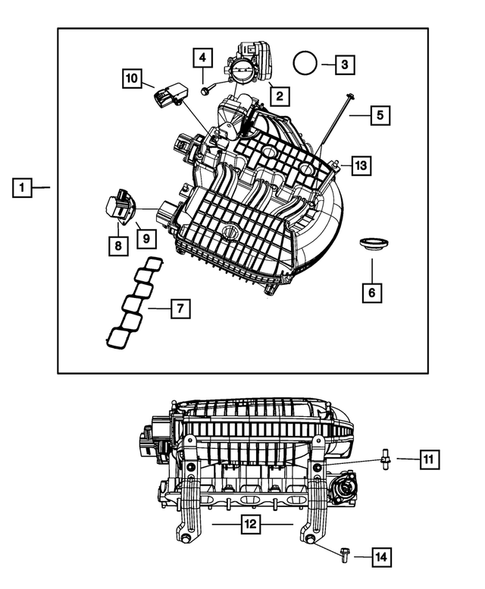 Manifolds and Vacuum Fittings for 2008 Chrysler Pacifica #2