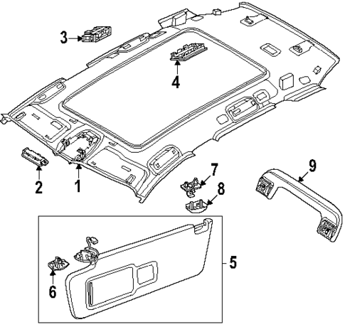 Interior Trim - Roof for 2025 Audi Q6 e-tron #0