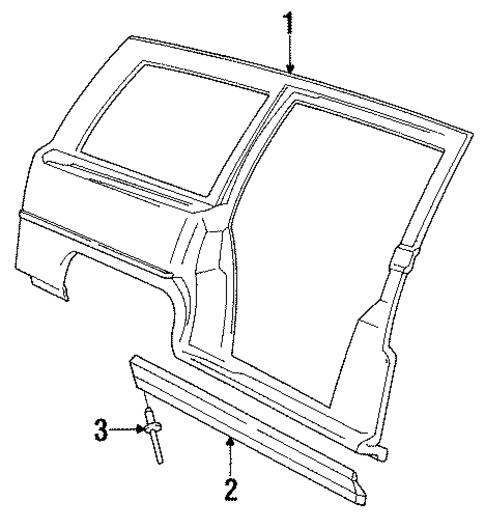 Exterior Trim - Side Panels for 1990 Oldsmobile Silhouette #0