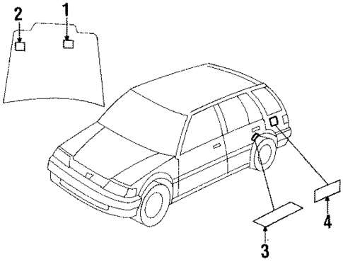 Labels for 1990 Honda Civic #0