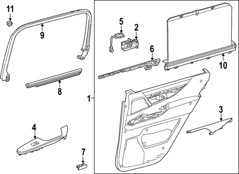 Interior Trim - Rear Door for 2023 Lexus LX600 #0