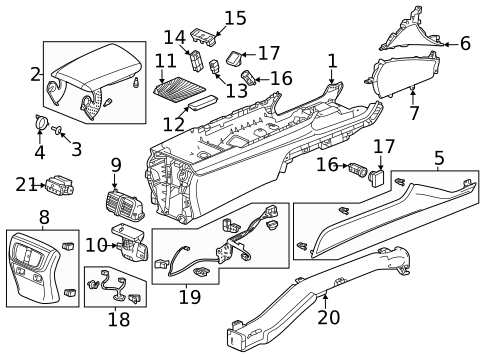 Center Console for 2023 Acura TLX #0