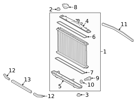 Radiator & Components for 2019 Lexus RX350 #0