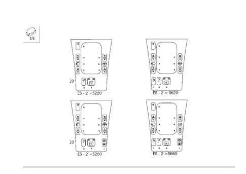 Wooden Cover in Housing with Stowage Tray with Autom. Child Seat Recognition for 1999 Mercedes-Benz E430 #2