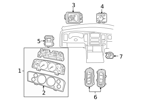 Cluster & Switches for 2007 Dodge Ram 1500 #1