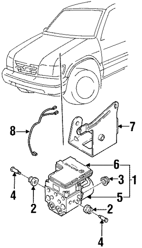 Anti-Lock Brakes for 2001 Kia Sportage #0