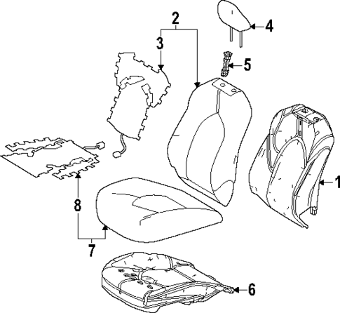 Passenger Seat Components for 2025 Toyota Grand Highlander #0